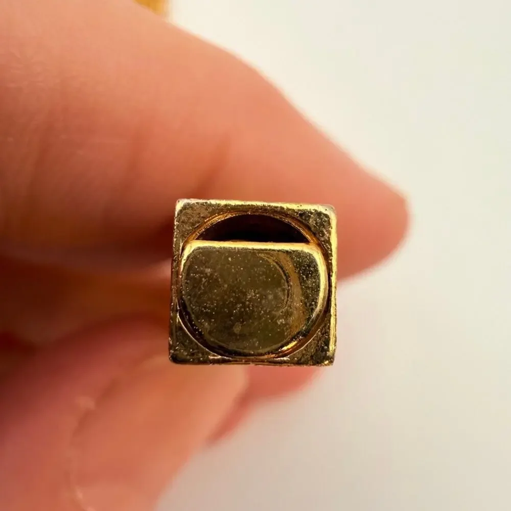 Vintage Floral Enamel Bar Whistle Pendant Necklace Gold Tone Functional 25" - Picture 8 of 11